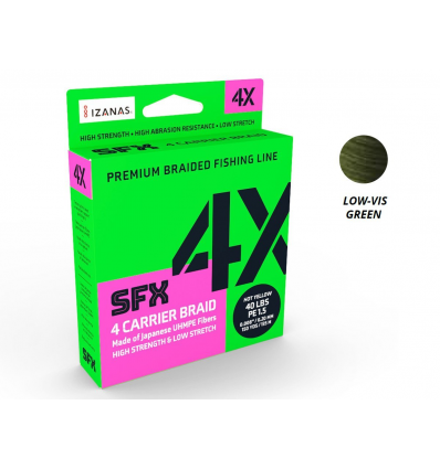 Pintas valas SUFIX SFX 4X BRAID L-V-GREEN 135M