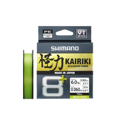 Shimano pintas valas Kairiki 8+ 150m M. Green
